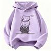 Hello Kawaii Design Cat with Flower Hoodie Kids Cat Children's Sweatshirt  for Boys Girls Casual Funny
