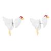 Chicken Earrings Novelty Personalized 3D Chicken Farm Anial Stud Earrings Jewelry for Festival Holiday