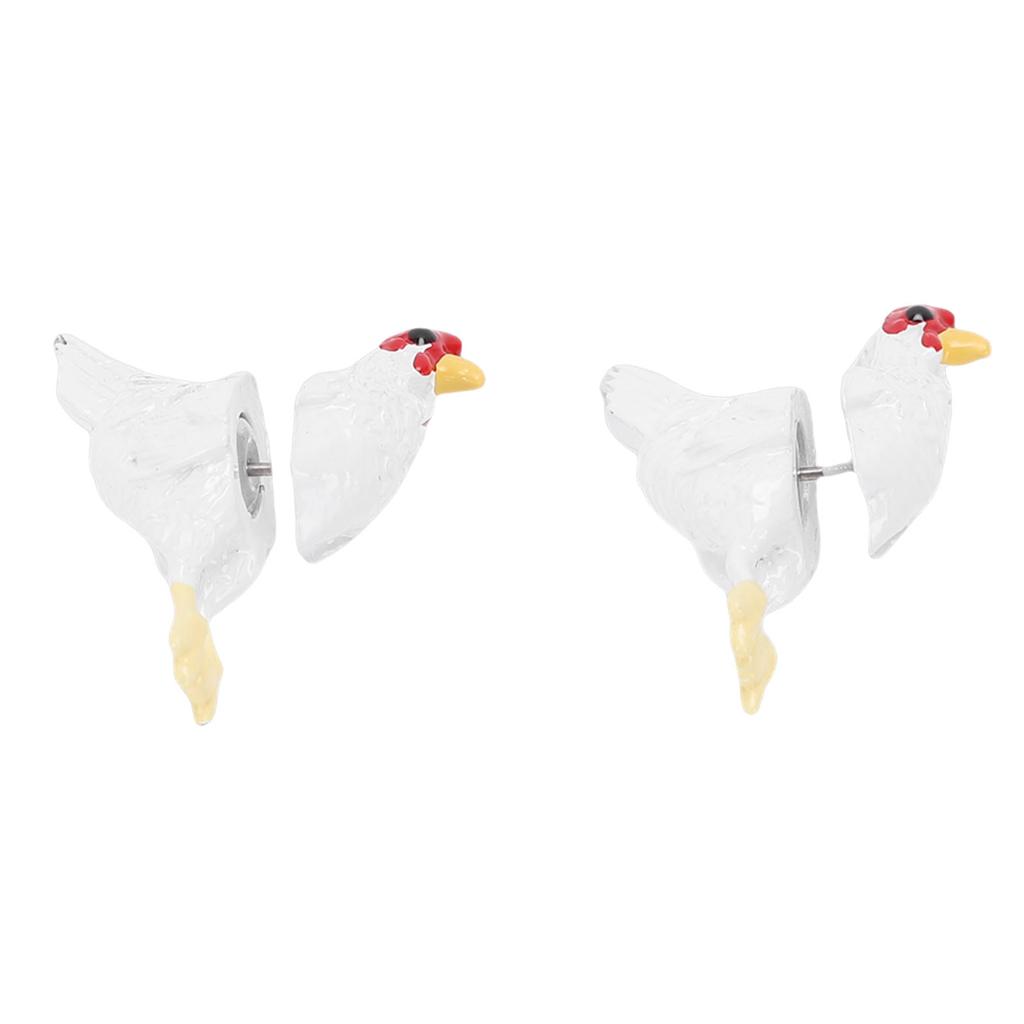 Chicken Earrings Novelty Personalized 3D Chicken Farm Anial Stud Earrings Jewelry for Festival Holiday