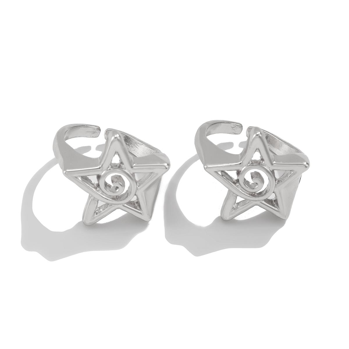 

PuRui Винтажные кольца золотого цвета с полыми звездами, элегантные для женщин, массивные толстые регулируемые кольца для повседневной носки, банкета, вечеринки, с цирконом