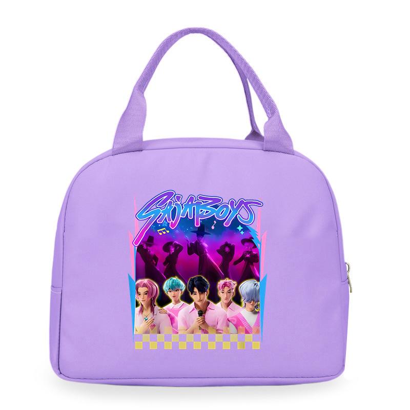 Cartoon Animation Academy Meal Bag Student Thermal Insulation Lunch Box Bag Office Workers Handheld Bento Bag