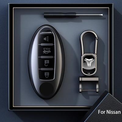 Titanium Gray for Nissan X Trail T32 2020 Rogue Patrol Murano Htrail Maxima 4 Button Remote Car Key Case Cover Holder Accessorie
