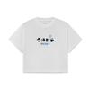 Li Ning X Disney Collaboration Sports Lifestyle Series Mickey Print Crew Neck Pullover Short Sleeve T-Shirt Women Tops White AHSS876-1