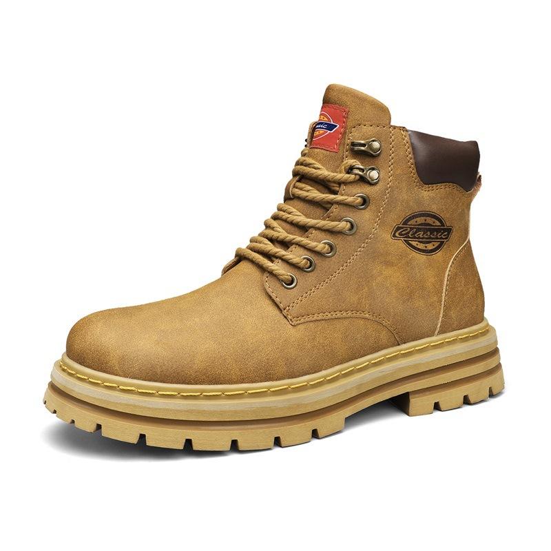 

Зимние новые большие размеры 46 высокие ботинки-ревень мужские ботинки Мартин модные рабочие ботинки локомотивные ботинки бархатные теплые зимние ботинки 46