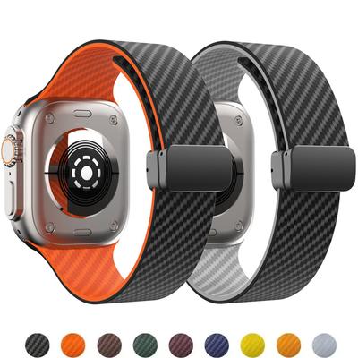 Magnetic Band For Apple Watch Straps 44mm 45mm 41mm 40mm 46mm Silicone Bracelet Loop iWatch Series 10 9 8 7 6 SE 3 Ultra 2 49mm