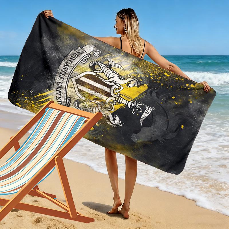 Newcastle United Print Beach Towel, Large Soft Quick Dry Towel for Beach Camping Swimming