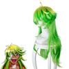 Anime 80cm Detentionhouse Nanbaka Niko nr 25 peruki do cosplay zielona żółta Ombre 80cm długie kręcone włosy syntetyczne peruka