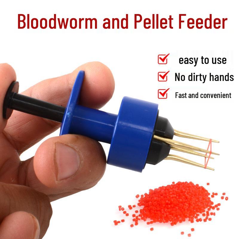 Red Worm Rubber Band Bait Clip, Available in Large and Small Sizes for Live Bait Clipping