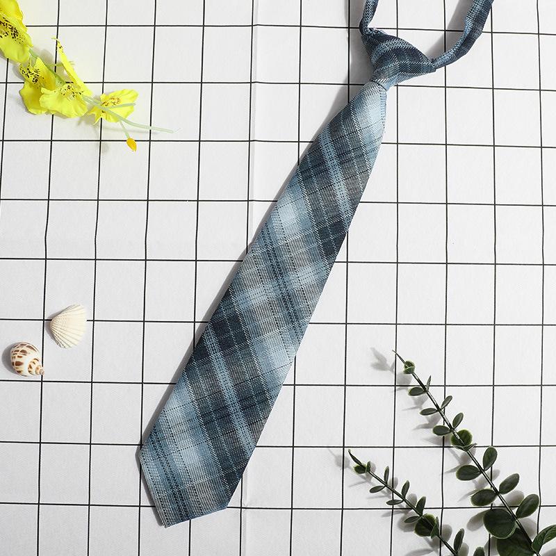 Jk Small Tie Female College Style Lazy Japanese Plaid Uniform Shirt Tie Student Ins Men'S And Women'S Short Styles Free Of Charge