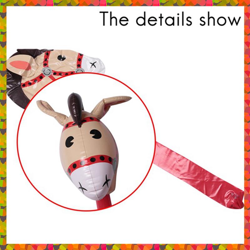 

Promotion! Children’S 9PCS Inflatable Cowgirl Horse Stick Heads, Educational PVC Balloons, Great Outdoor Birthday Gifts