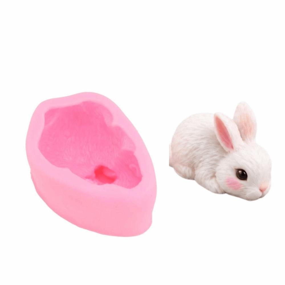 Non Stick Surface 3D Rabbit Mold Easy Release Baking Mold Reusable Candle Mold Candle Soap Craft