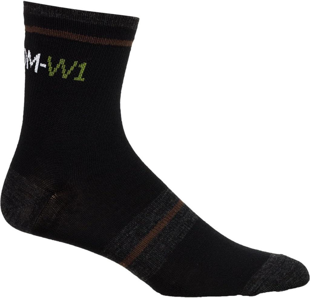 De Marchi Cycling 1 Early Winter Size Small Socks, Pair, Socks, Black/Chacoal/Brown,
