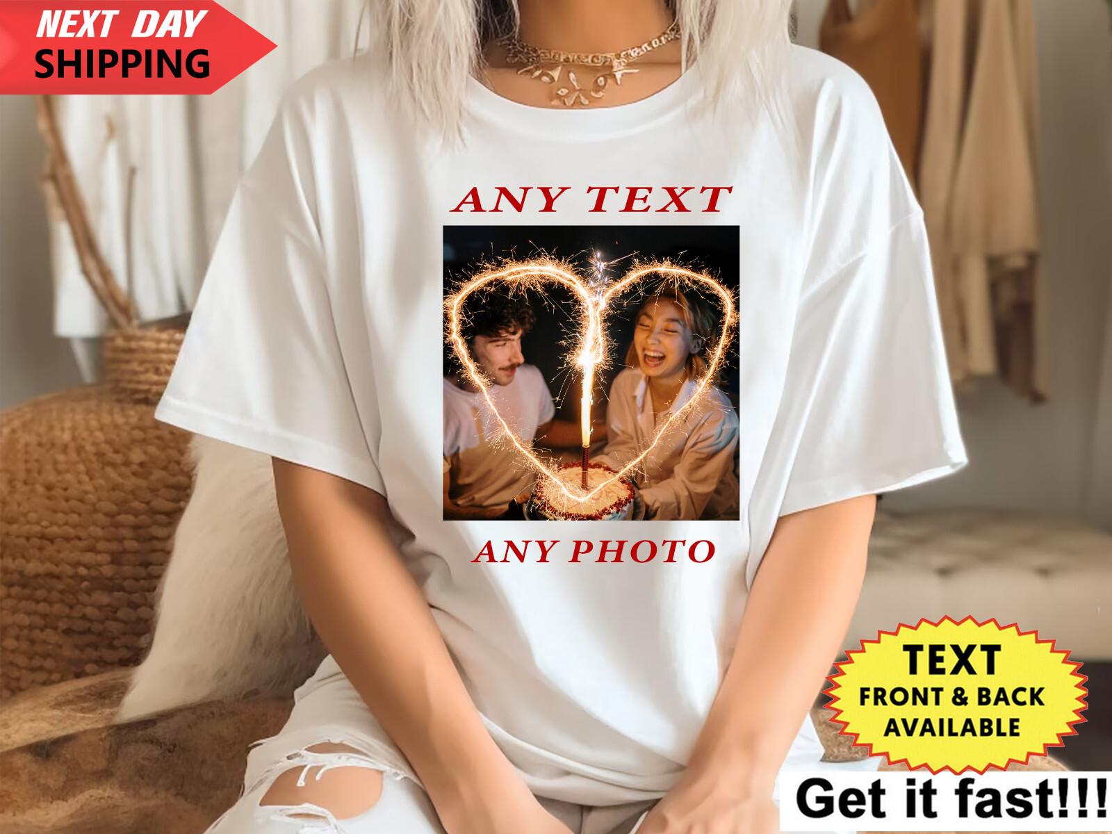 Personalised T-Shirt Mens Womens Tees Top Custom Your Image Printed Stag Hen Party Men Women DTG M