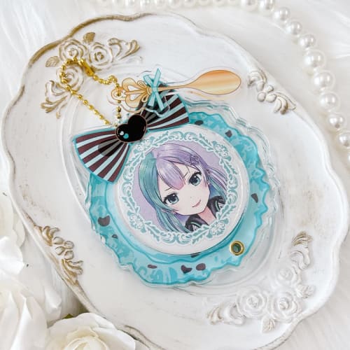 Acrylic Frame for Can Badges with Charms [Ice], Perfect for Supporting Your Favorite Anime, Otaku Activities, Small Items, Acrylic Stand Case, Anime G