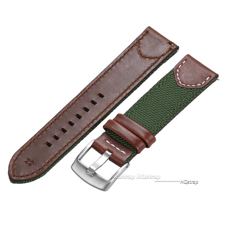 High Quality Nylon Watch Strap Quick Release 20mm 22mm for Huawei Nylon Leather Wristband Men Women Sport Waterproof Bracelet