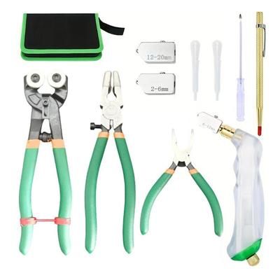 1 Set Glass And Tile Pliers Tool Kit Accuracy Cutting Set For Cutting And Pressing Needs With Ergonomic Handle