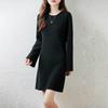 2025 Autumn/Winter Pure Wool Plus Size Round Neck Knitwear - Mid-Length Long Sleeve, Simple Style