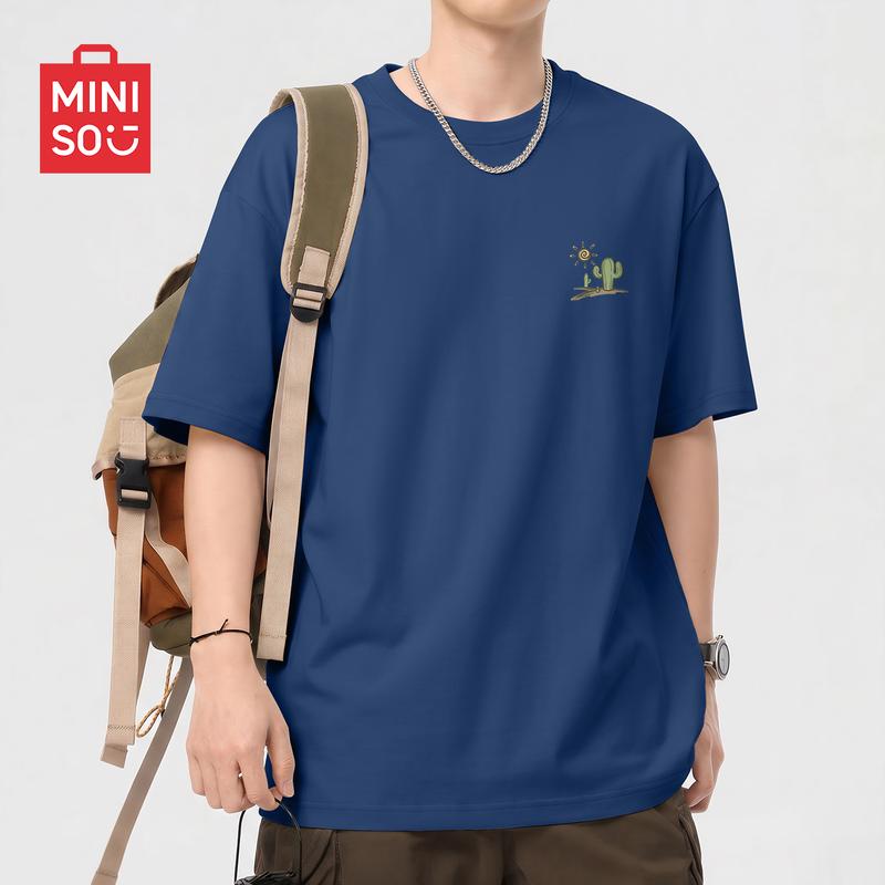 MINISO Men's Summer Casual Short Sleeve T-Shirt