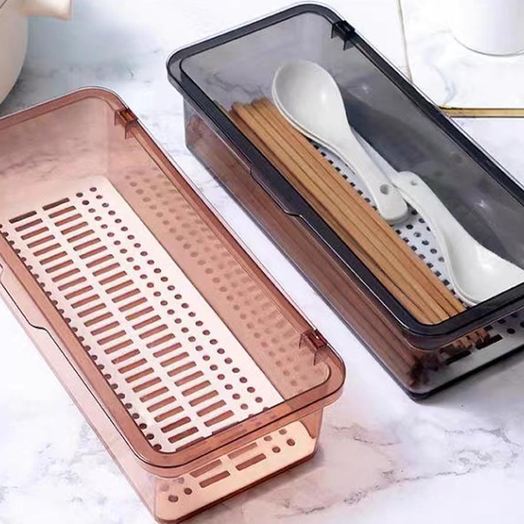 Cutie de depozitare a tacâmurilor cu capac, soluție de depozitare convenabilă și multifuncțională, cutie pentru bețișoare