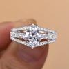 Proposal Wedding Ring For Women, Light Luxury Ring With A Sense Of Fashion Design, Elegantly Inlaid With Shiny Zircon.