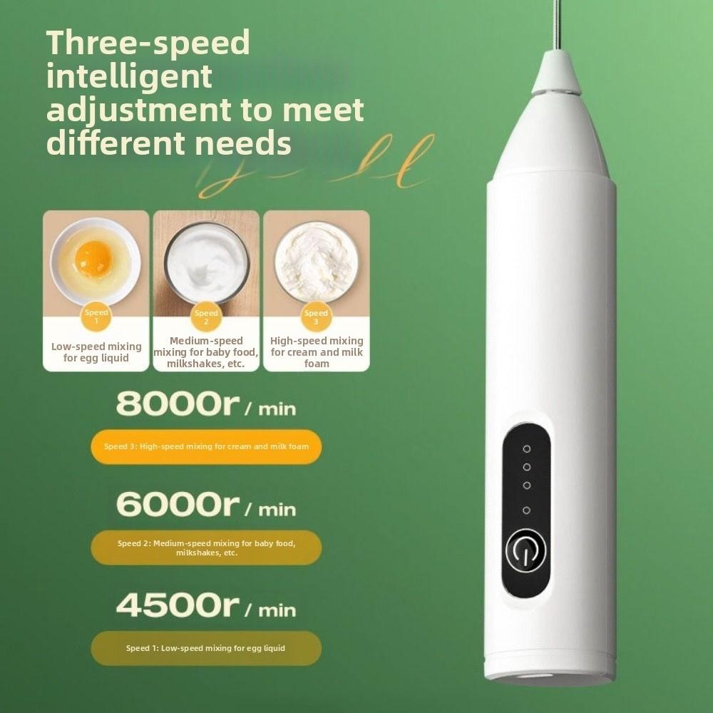 2Pcs Portable Electric Milk Frother DIY Mini Foam Maker Handheld Whipper Cappuccino Preparation