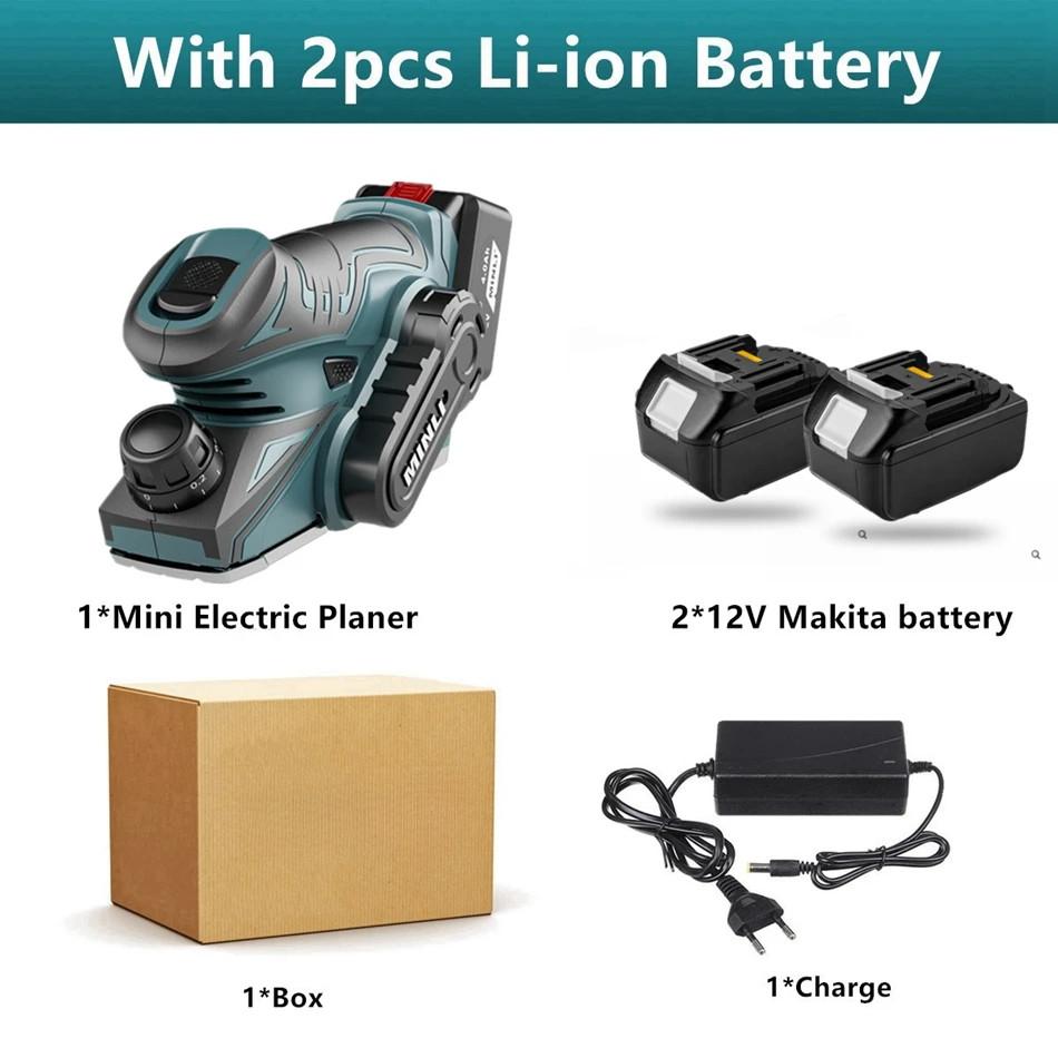 1200W Woodworking Tool Cordless Portable Electric Planer Brushless Electric Router Trimmer Wood Cutting Machine