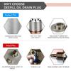 M12 M14 M16 Magnetic Oil Drain Plug Stainless Steel Sump Drain Screw Nut Bolt with Copper Crush Washer Auto Accessories Oil Drain Plugs 3