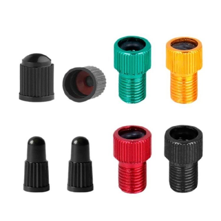 4Pcs Presta To Schrader Bike Valves Adaptor Tire Valves Converter with Caps