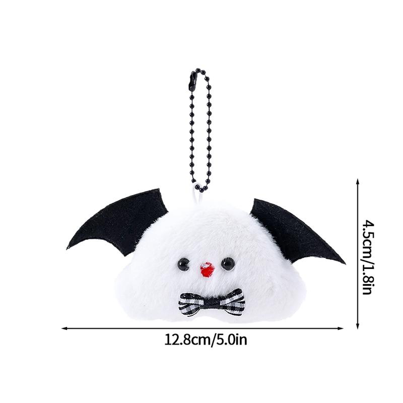 

Kawaii Plush Ghost Keychain Cute Cartoon Bat Spooky Keychain Accessories Couple Keyring Bag Charms Car Key Ring Gift For Friends