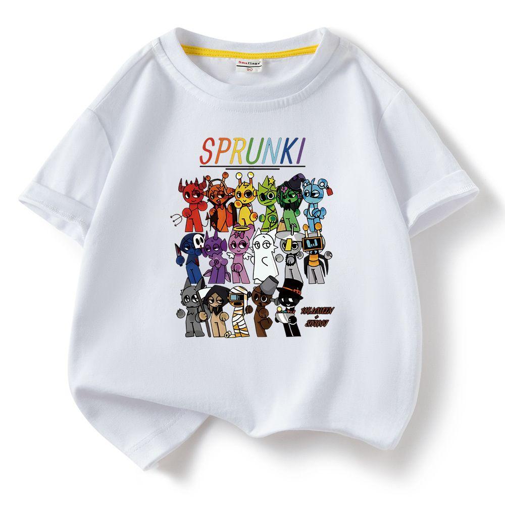 Sprunki Cartoon Print Pure Cotton Kids T-Shirt