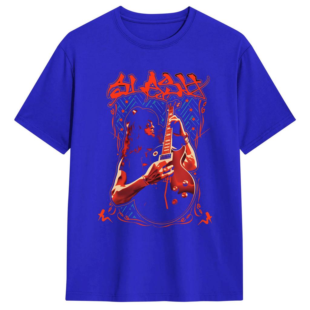 Legendary Guitarist Slash TShirt Beach Cotton TShirts For Unisexs Hippie Print Tshirt ShortSleeve Vintage Clothes