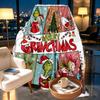Couverture Imprimée Grinch - Douce & Confortable, pour Chambre à Coucher, Voyage, Canapé, Décoration de Maison - Cadeau d'Anniversaire Noël pour Ami