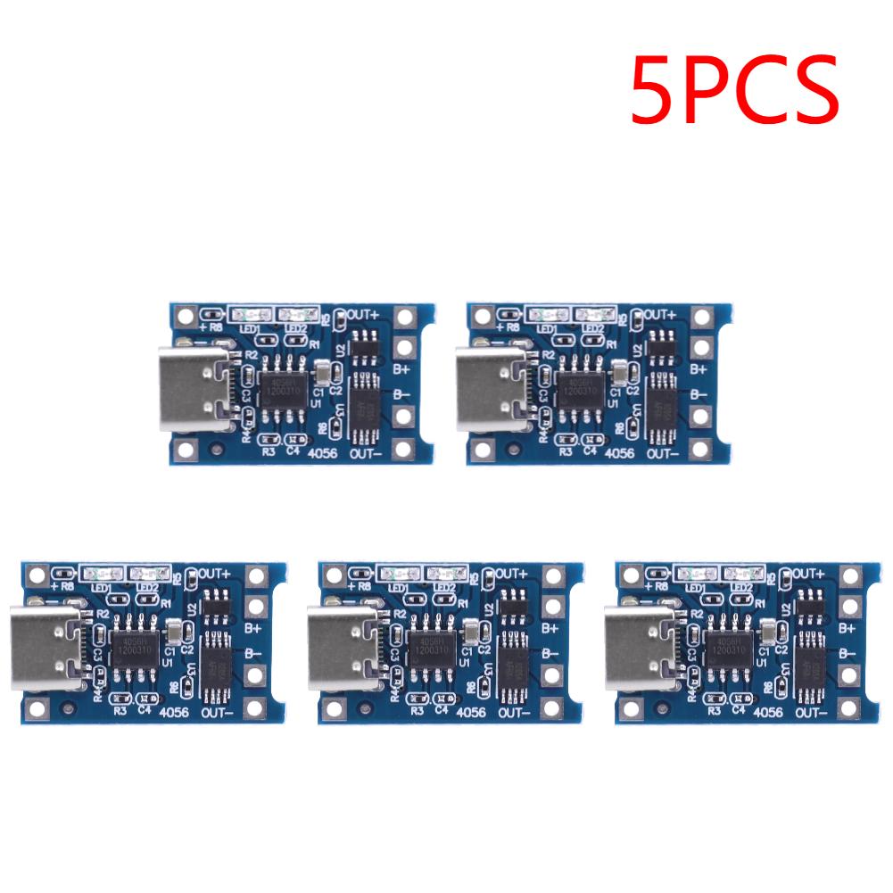 1-10pcs Type-c Micro / TYPE C 5V 1A 18650 TP405~ Lithium Battery Charger Module Charging Board With Protection Dual Functions 1A