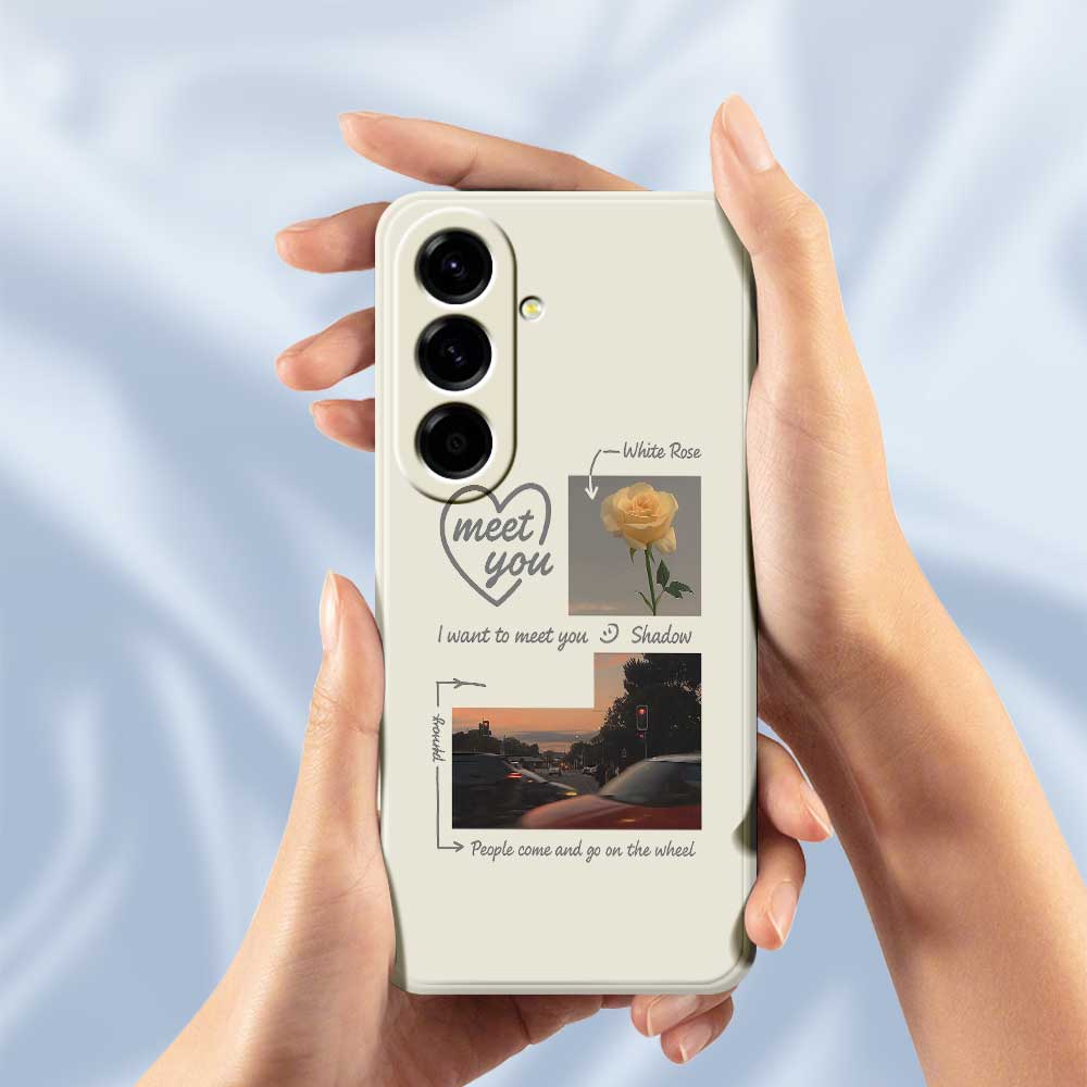 For Samsung Galaxy A56 5G Case Meet You Photo Pattern Printing Straight Edge TPU Phone Back Cover