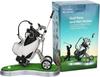 Golf Pen Holder for 3 Golf Golf Golf Tabletop Includes Mini PU Golf Bag White with Pen, Pens, Prize, Souvenir, Gift, Stand, (Black + Grass)