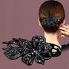 Elegante Haarklammer für Hochsteckfrisuren mit Strassverzierungen Langlebiges Kunststoffmaterial Geeignet für verschiedene Haartypen und Anlässe