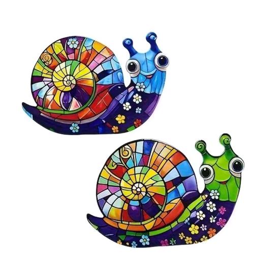 

2Pcs Snail Wall Decals Self Adhesive Wall Stickers Waterproof Scratch-Resistant PVC Stickers for Patio Porch Fence Easy Peel And Stick DIY Wall Decor 1
