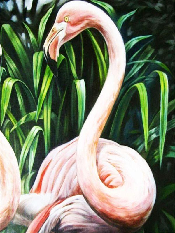 RUOPOTY Acrylic Painting By Numbers Flamingo Animals Paint On Canvas Coloring By Numbers Gift Home Decor Wall Room