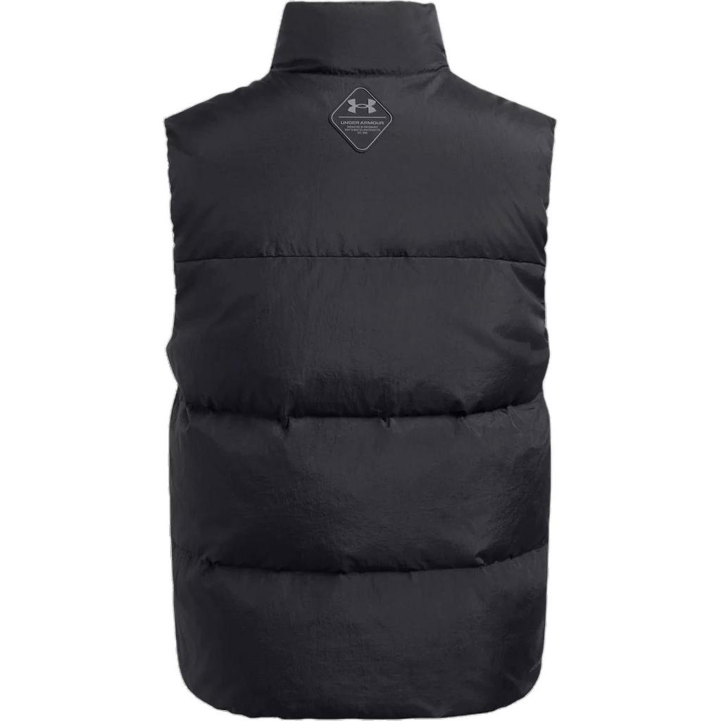 Under Armour UA Limitless Solid Color Stand Collar Casual Down Vest Men vest Black 1384642-001