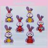 Cute Pvc Stadelar Rabbit Figurine Tea Party Decor 6-piece Set 10cm