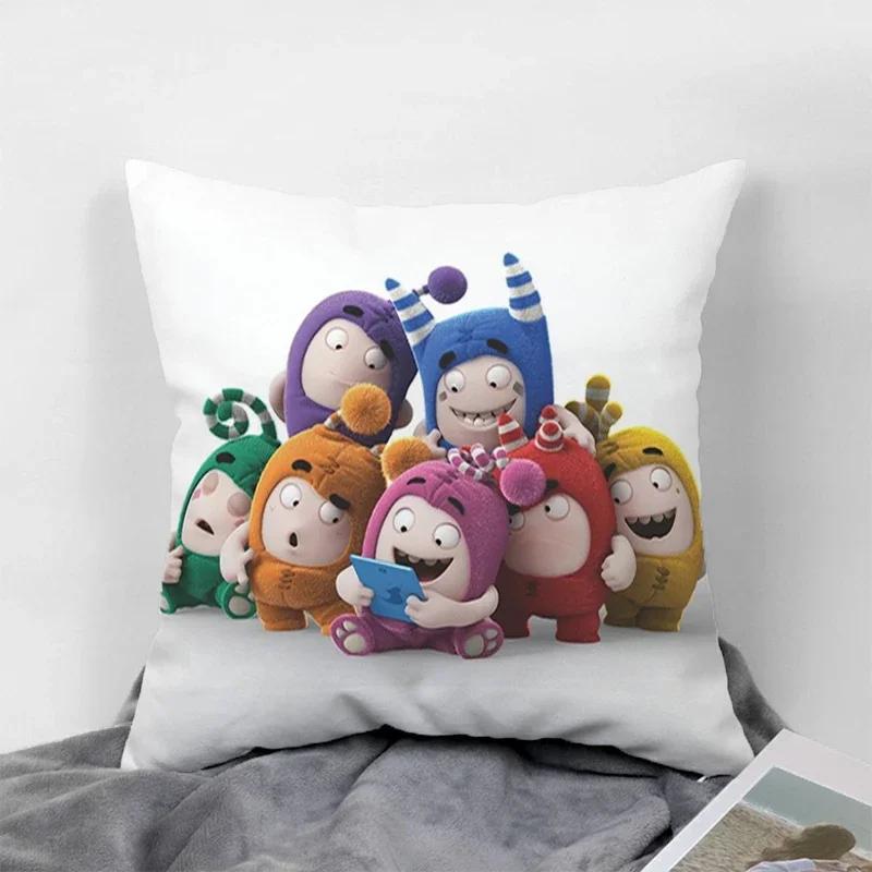 Dekoracja Domu Poszewki na Poduszki Oddbods na Poduszkę do Łóżka 45*45 Dekoracja Poduszek na Kanapę Salon Pościel na Łóżko Pojedyncze Pokrowiec na Kanapę Samochodową