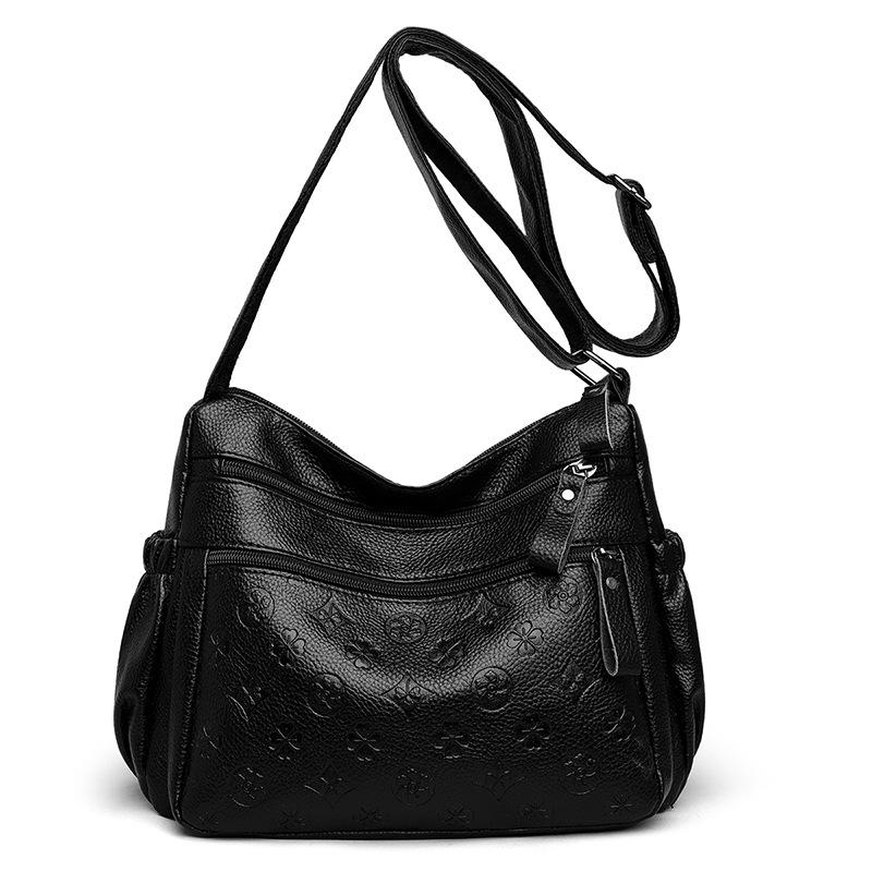 Soft leather women's bag fashion shoulder messenger casual bag