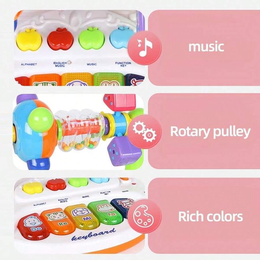 Attractive and Educational Piano Keyboard Toys, Pre Loaded Songs and Lights for Early Learning and Development,Battery Power,not Include Batteries