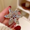 New Shiny K9 Crystal Snowflake Brooch Brooch Niche Light Luxury Temperament Zircon Suit Pin