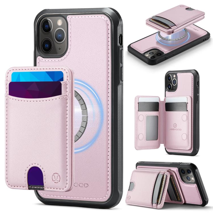 JEEHOOD J10 Flip Card Bag MagSafe Split RFID Leather Phone Case