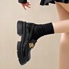 Black Platform British Style Small Leather Shoes Women's Autumn New Retro Versatile Mary Jane