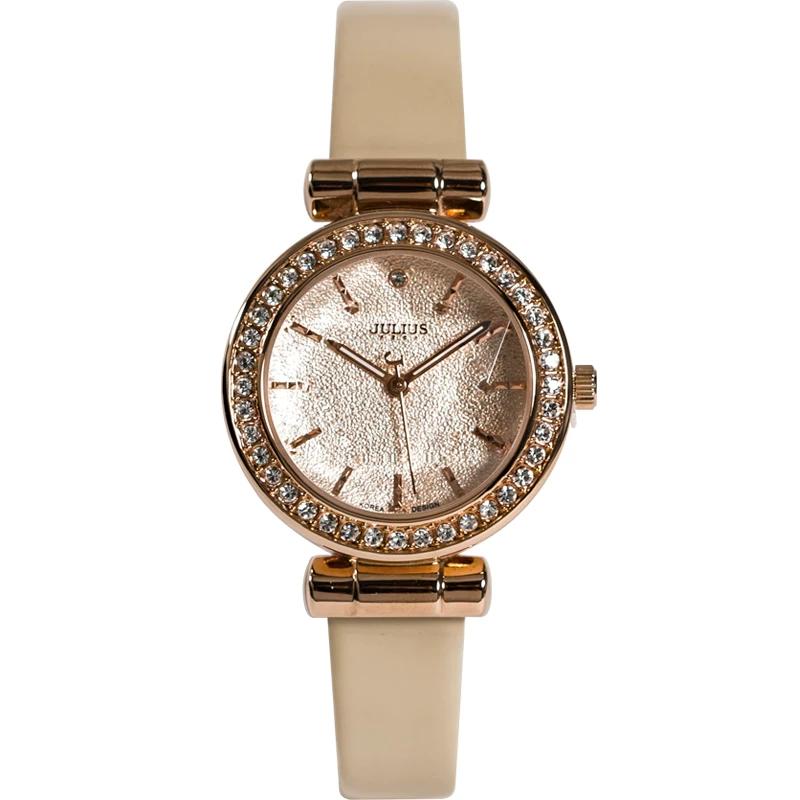Julius Luminous Six-Pointed Star Rhinestone Fashion Women's Watches