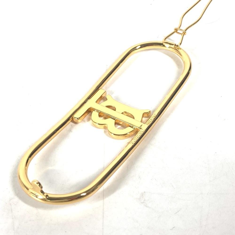BURBERRY TB logo hair accessories hair pin Barrette Metal Gold Unused