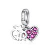 Copper Metal Crown&Shining Unicorn&Hand in Hand&Birthday Cake&Brother Sister Pendant Bead Component Compatible With Brand Bracelet High Quality Fine