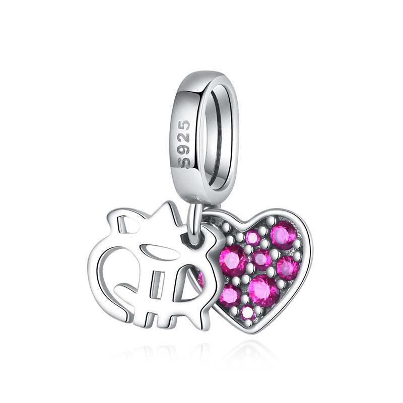 Copper Metal Crown&Shining Unicorn&Hand in Hand&Birthday Cake&Brother Sister Pendant Bead Component Compatible With Brand Bracelet High Quality Fine